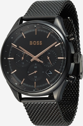 BOSS Black Analoog horloge in Zwart: voorkant