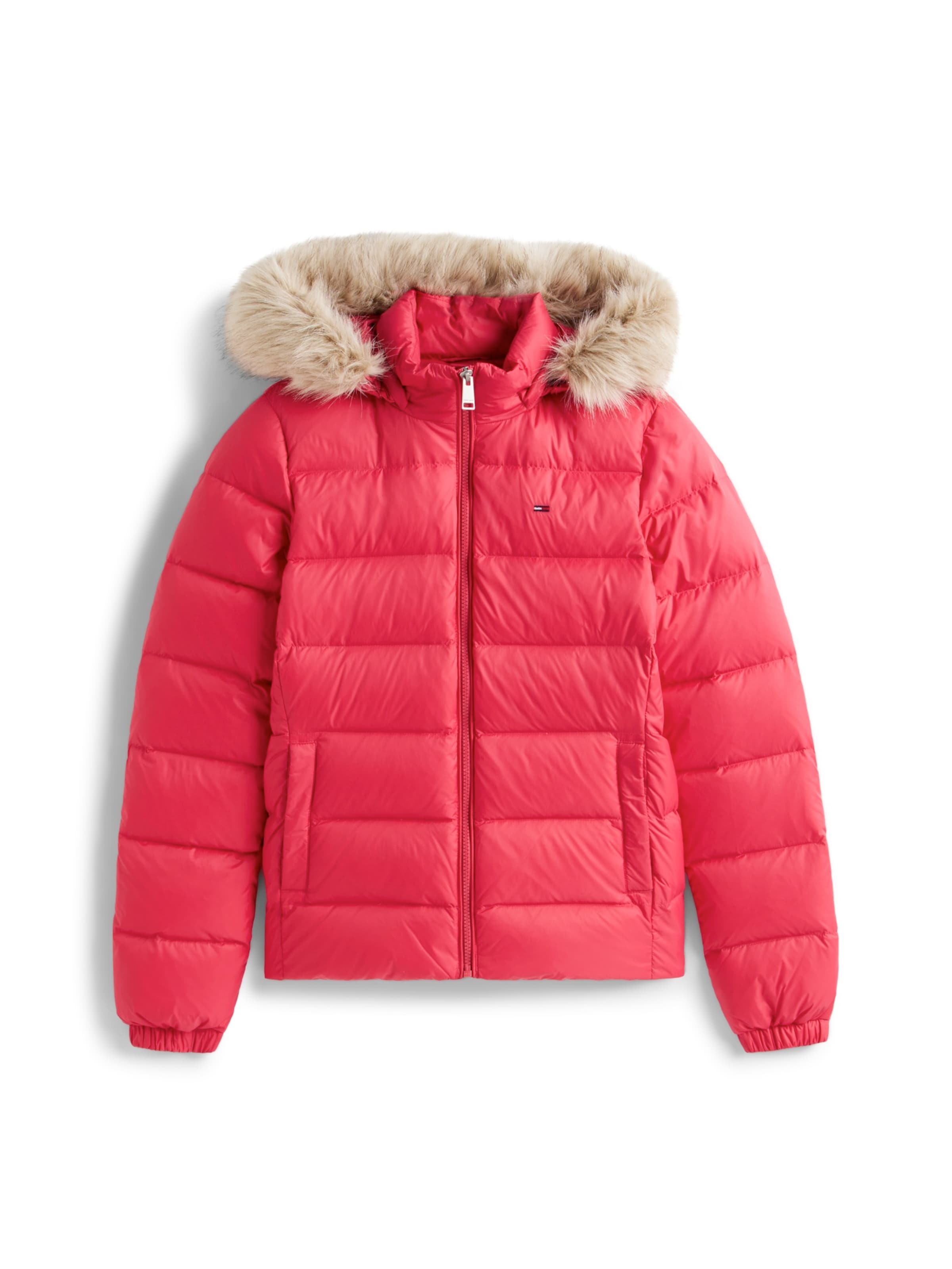 Tommy Jeans Зимно яке в червено: отпред