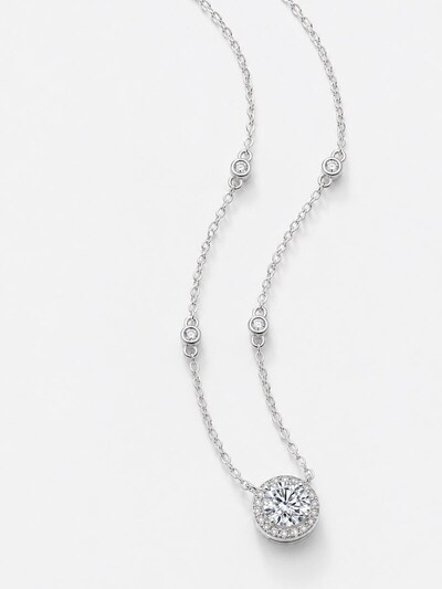 ezüst / átlátszó LanLivia Lánc 'Star Halo Moissanite Necklace' - Onesize, Termék nézet