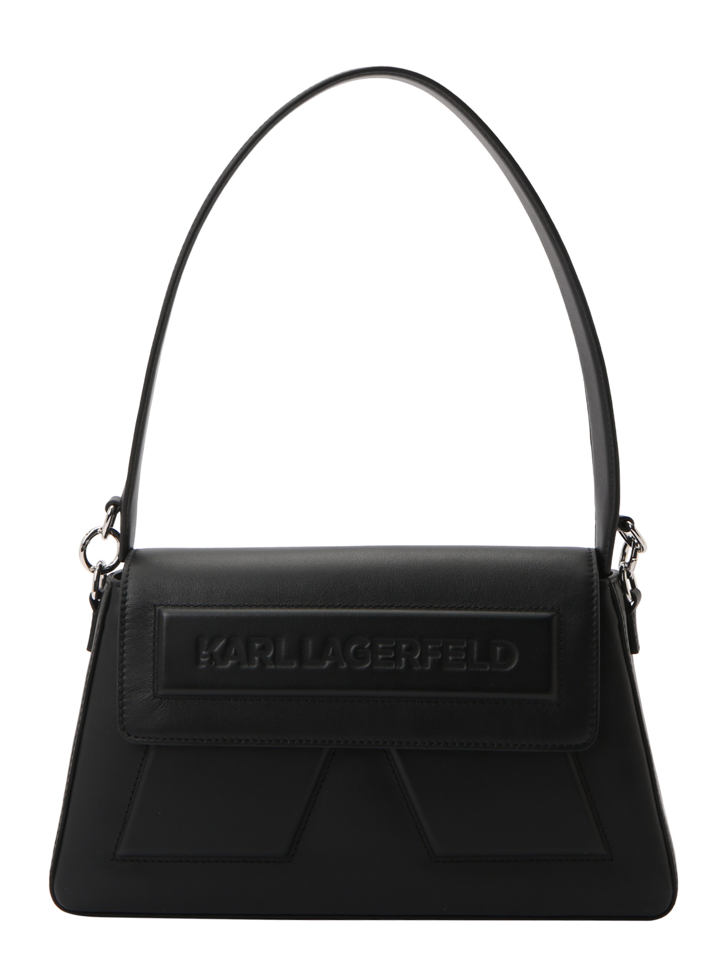 Borsa a spalla 'Ikon' di Karl Lagerfeld in nero: frontale