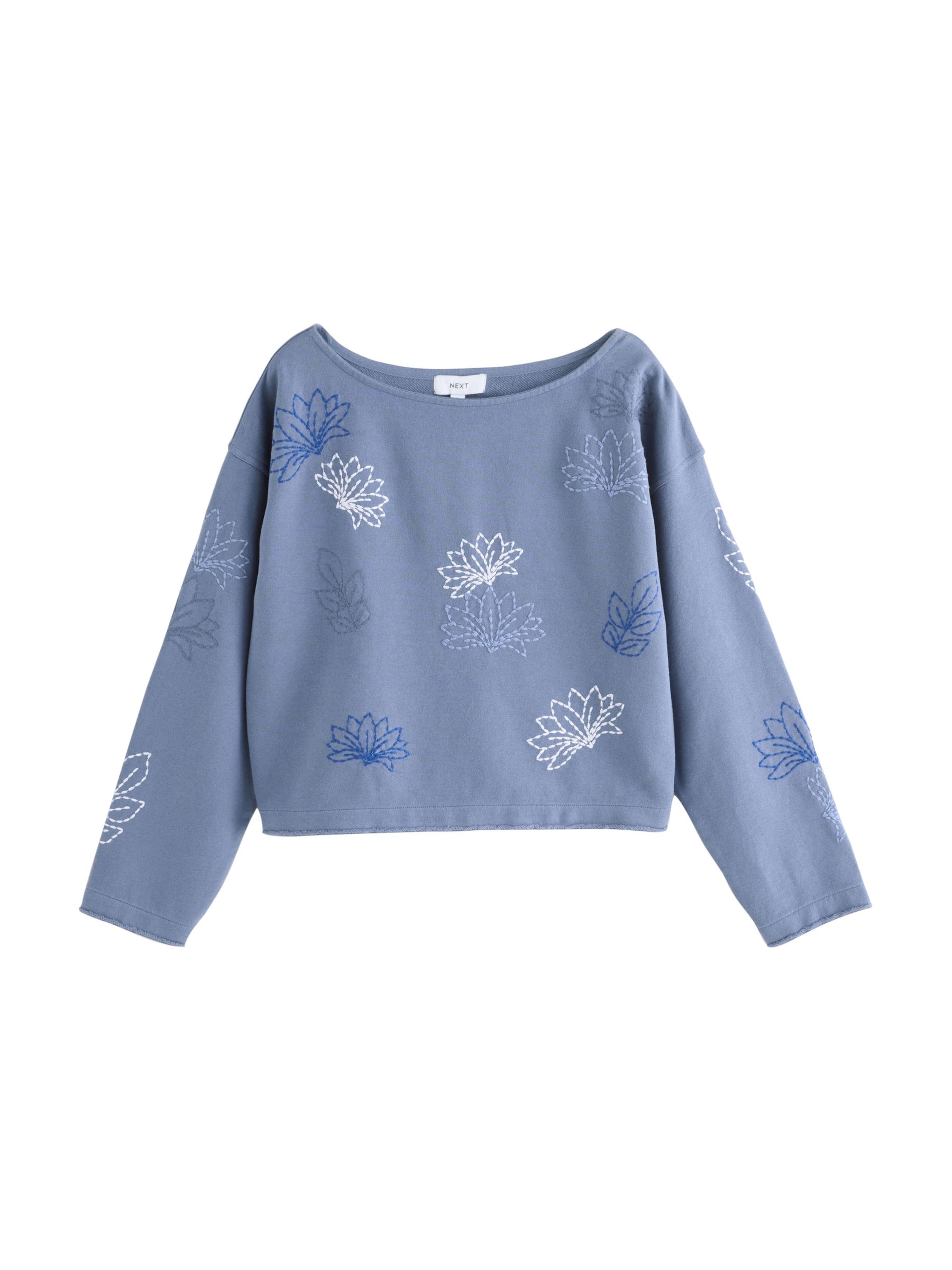 Sweat-shirt Next en bleu : devant