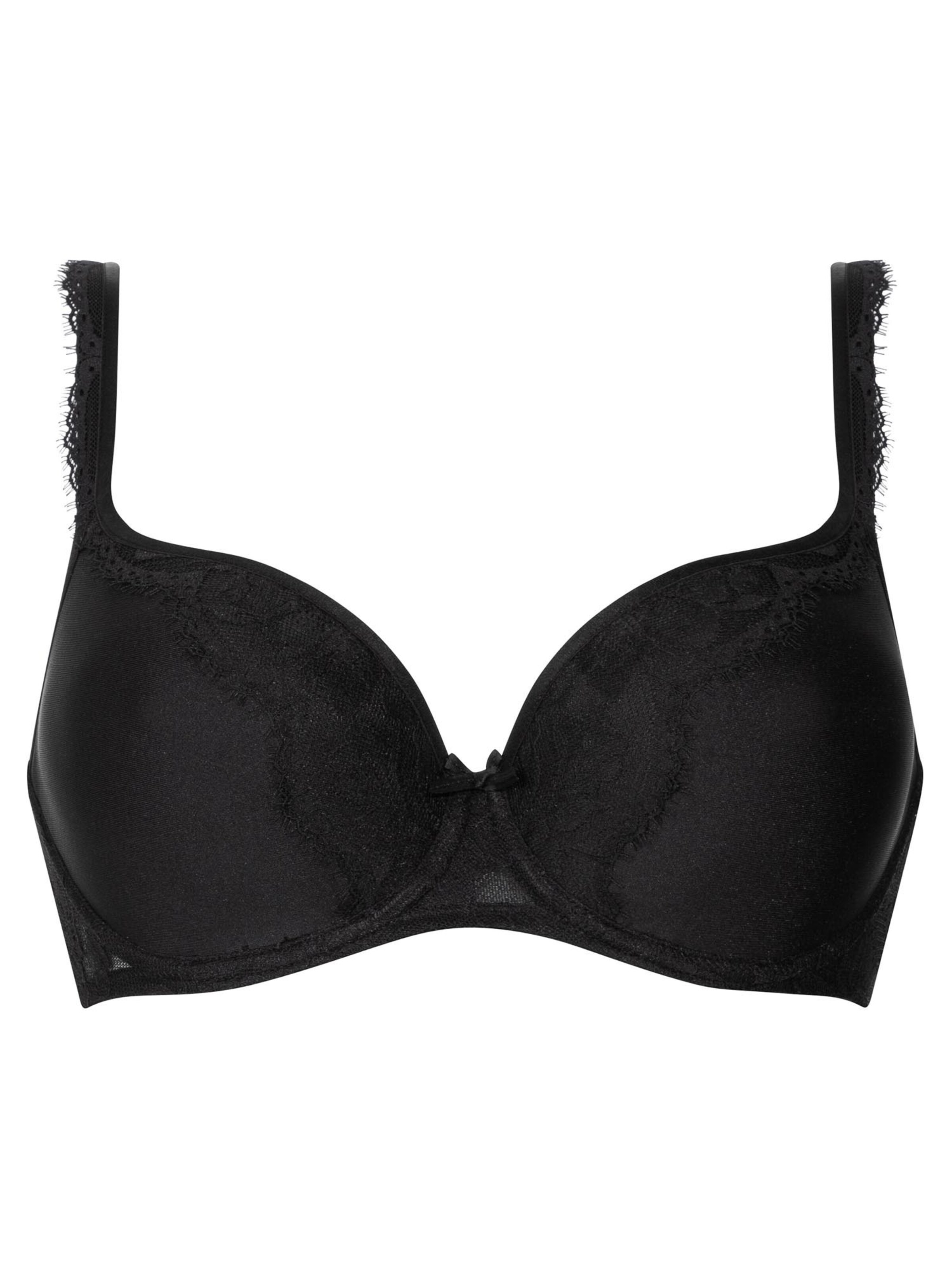 Mey T-shirt Bra 'Amazing' in Black: front
