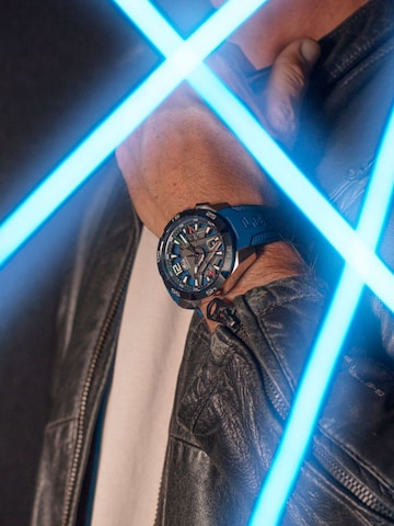 Montre à affichage analogique Lotus en bleu
