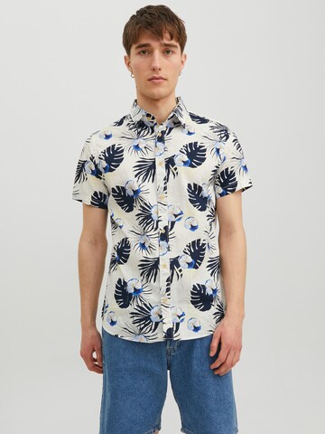 JACK & JONES Regular Fit Skjorte 'James' i hvid: forside