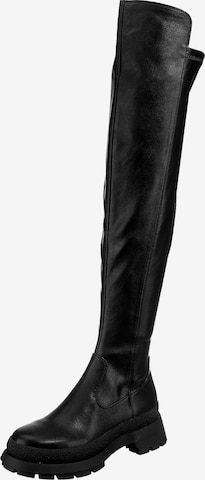 BUFFALO Over the Knee Boots 'Sofia' in Black: front