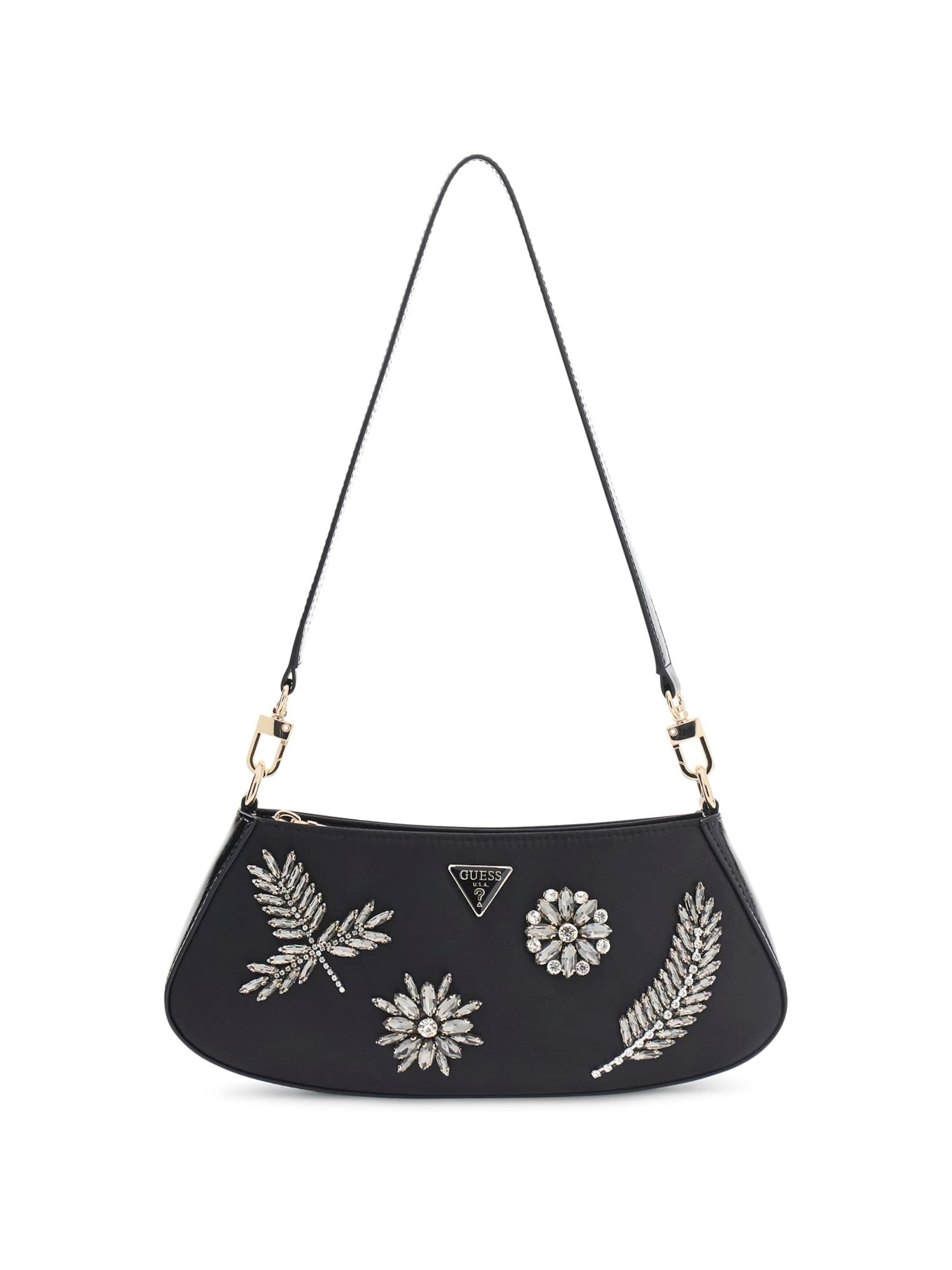 GUESS Schultertasche 'Elsie' in Schwarz: Vorderseite
