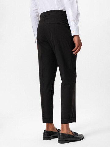 Antioch Tapered Pleat-Front Pants in Black