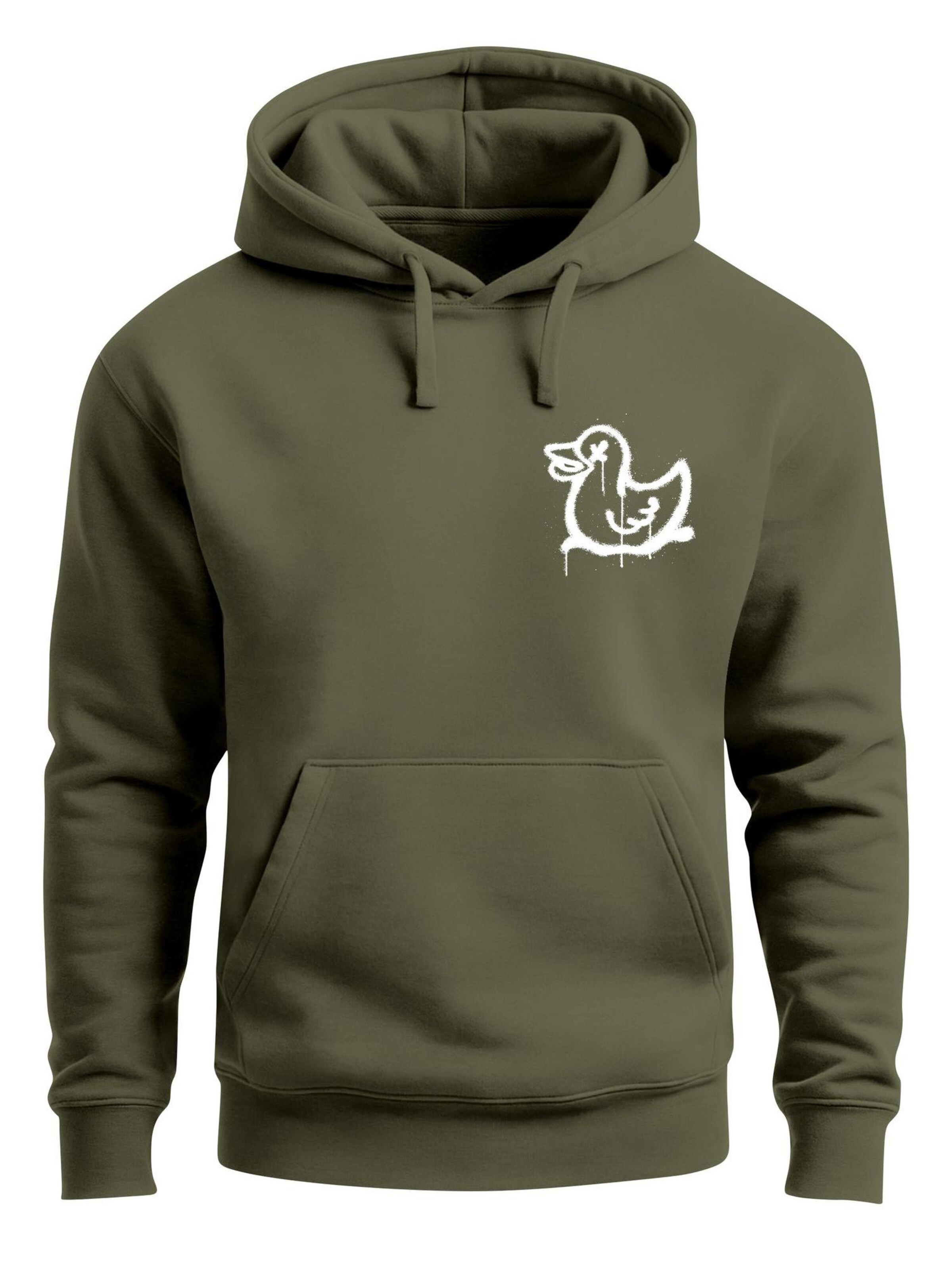 Neverless Sweatshirt 'Duck Spray' in Green: front