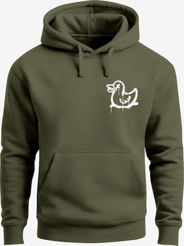 Neverless Sweatshirt 'Duck Spray' in Grün: Vorderseite
