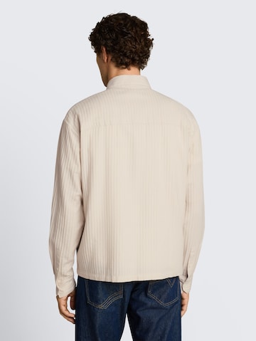 TOM TAILOR DENIM Comfort fit Button Up Shirt in Beige
