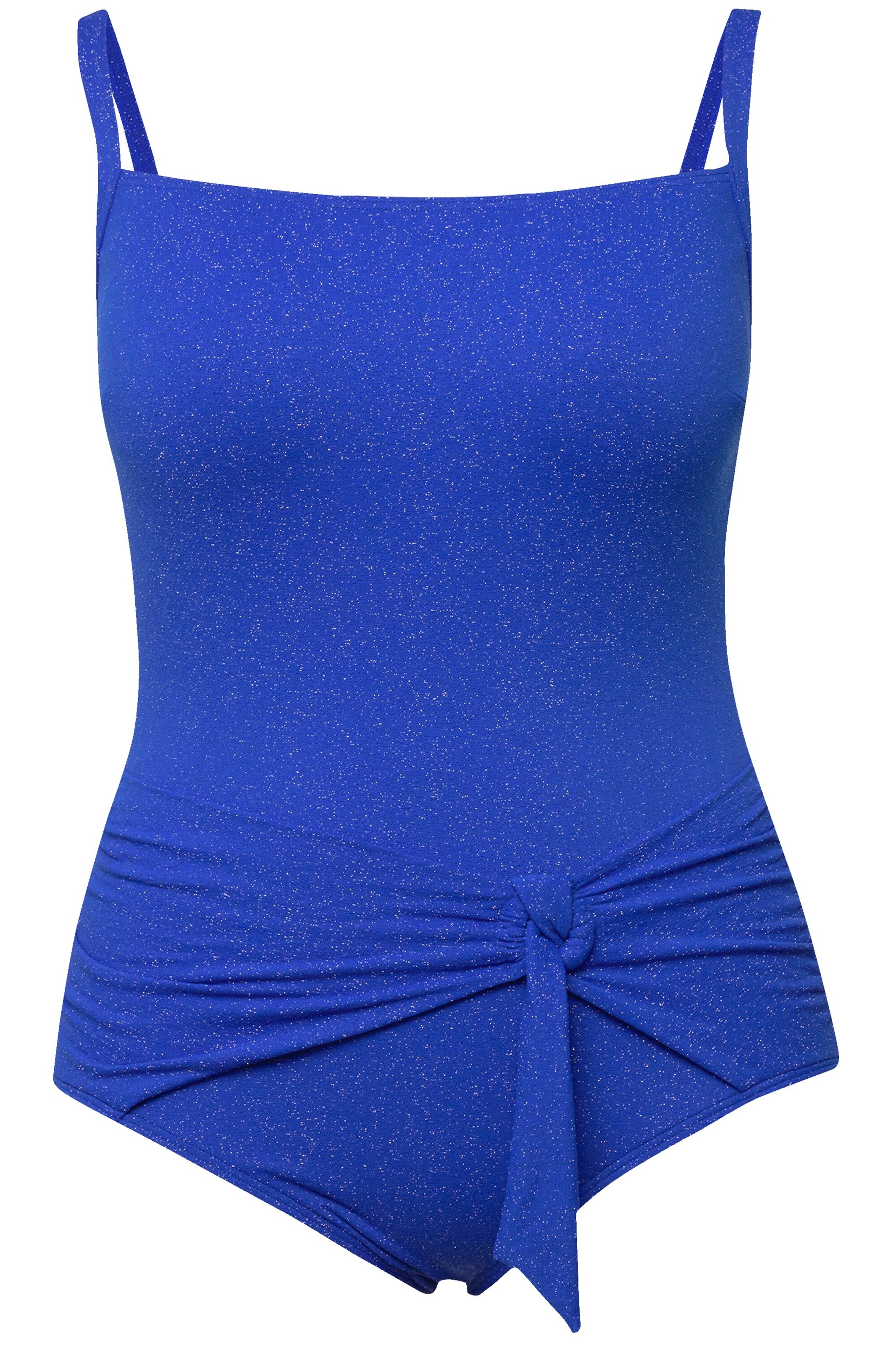 Ulla Popken Bustier Badpak in Blauw: voorkant
