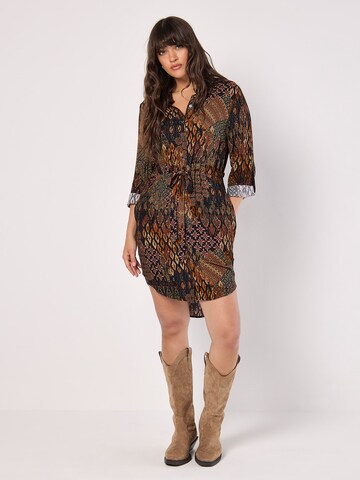 Robe d’été Apricot en mélange de couleurs