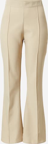 Bootcut Pantalon 'SPLIT' Missguided en beige : devant