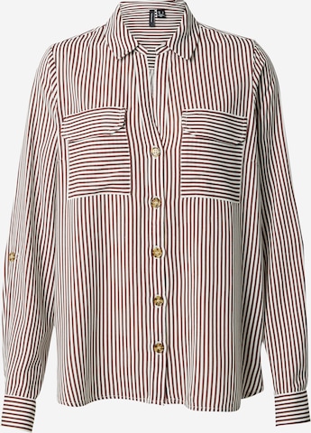 Camicia da donna 'BUMPY' di VERO MODA in marrone: frontale