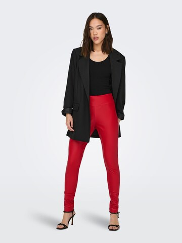 ONLY - Skinny Leggings 'PAPAYA' em vermelho