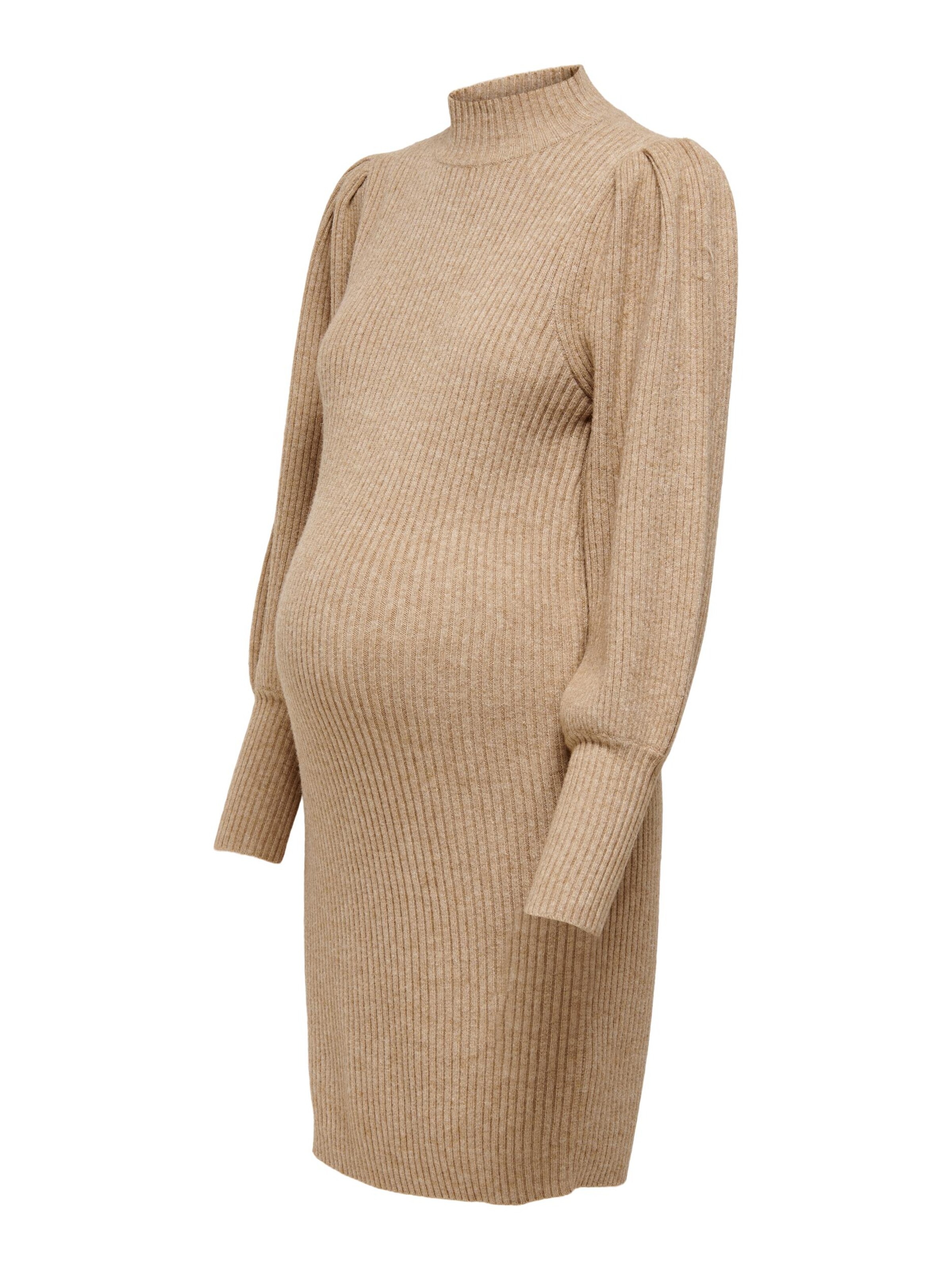 Only Maternity Knitted dress 'Katia' in Brown