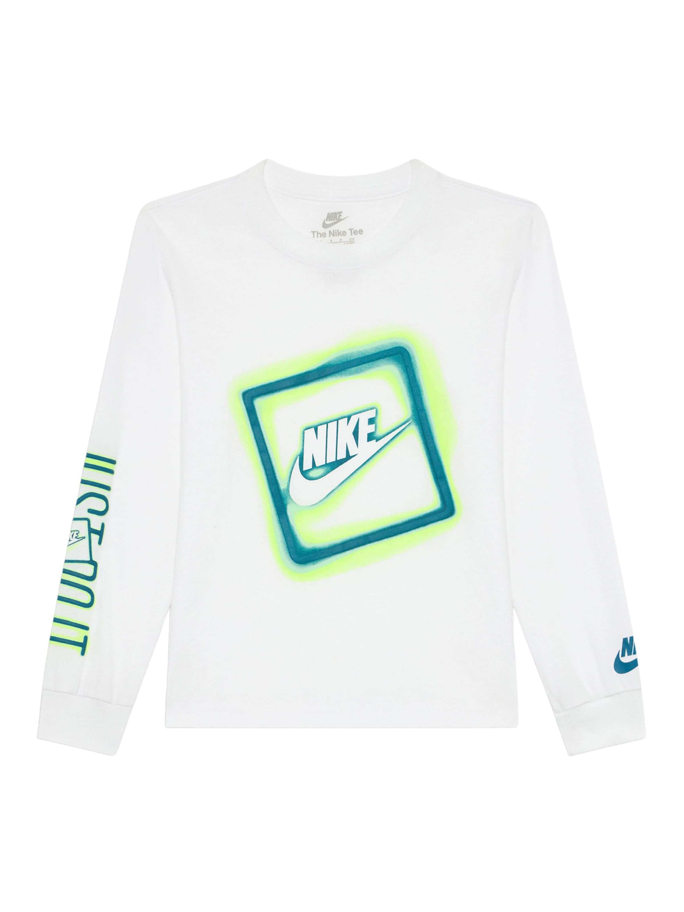 Maglietta 'NEON BOX FUTURA' di Nike Sportswear in bianco: frontale