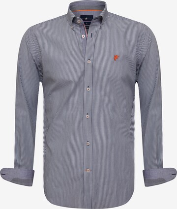 DENIM CULTURE Regular fit Button Up Shirt 'Bernard' in Blue: front