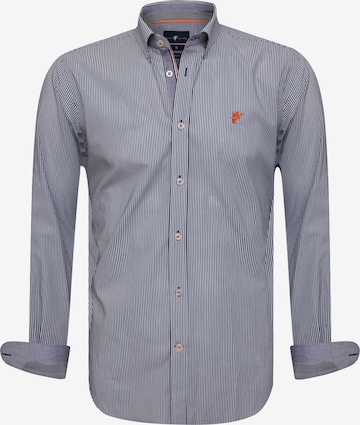 DENIM CULTURE Regular fit Button Up Shirt 'Bernard' in Blue: front