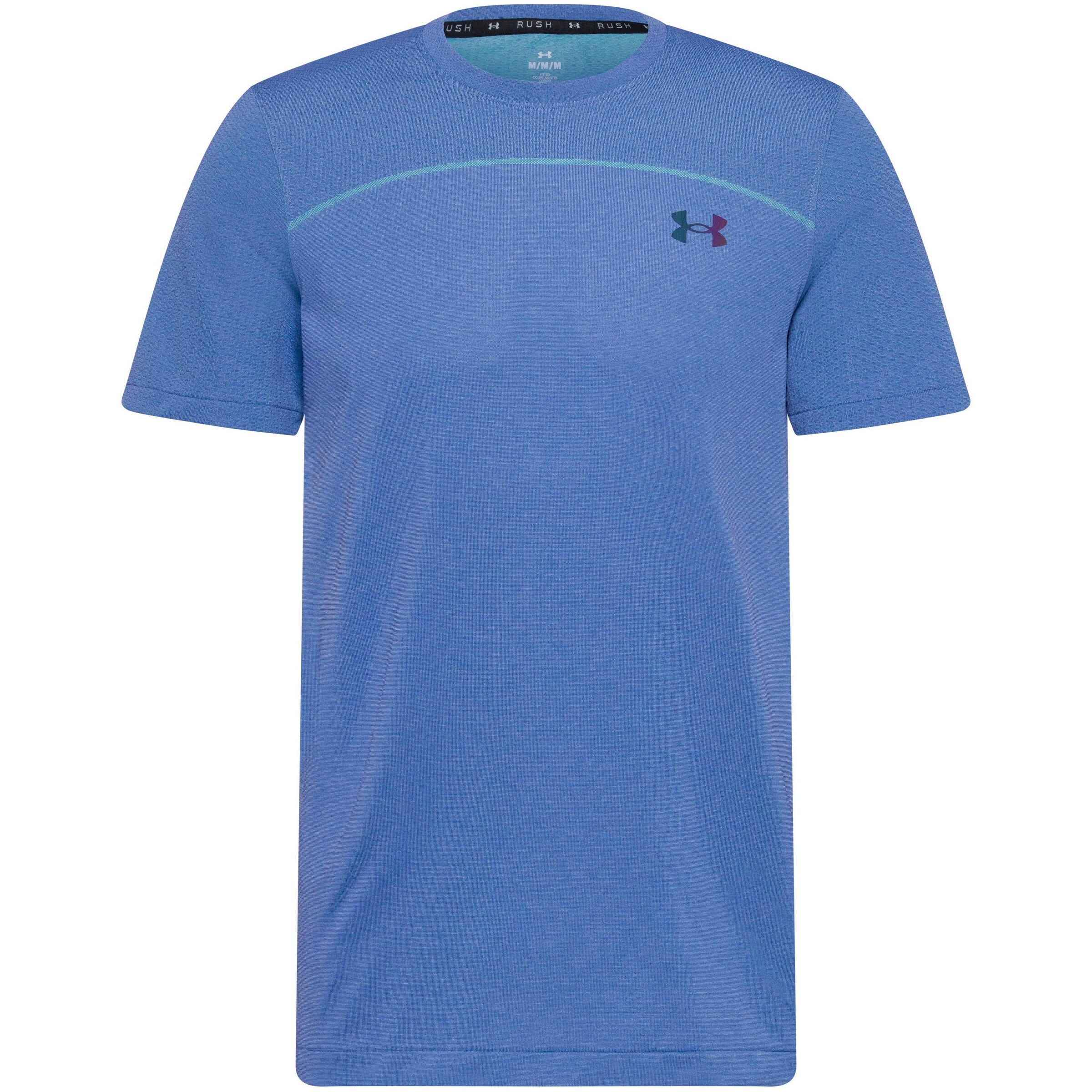 UNDER ARMOUR Funktionsshirt 'Rush Wordmark' in Blau: Vorderseite