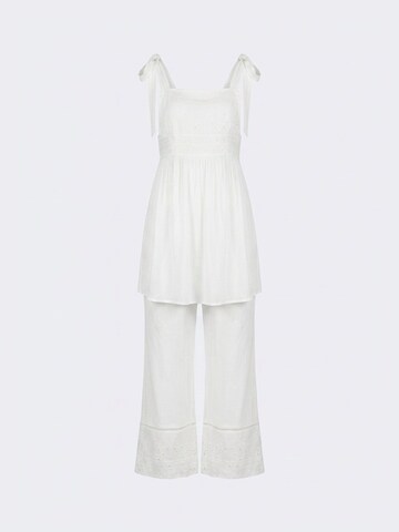 Miss June Jumpsuit 'Ensemble Palladio' in White: front