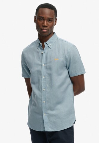 Superdry & Co Comfort Fit Hemd in Blau: Vorderseite