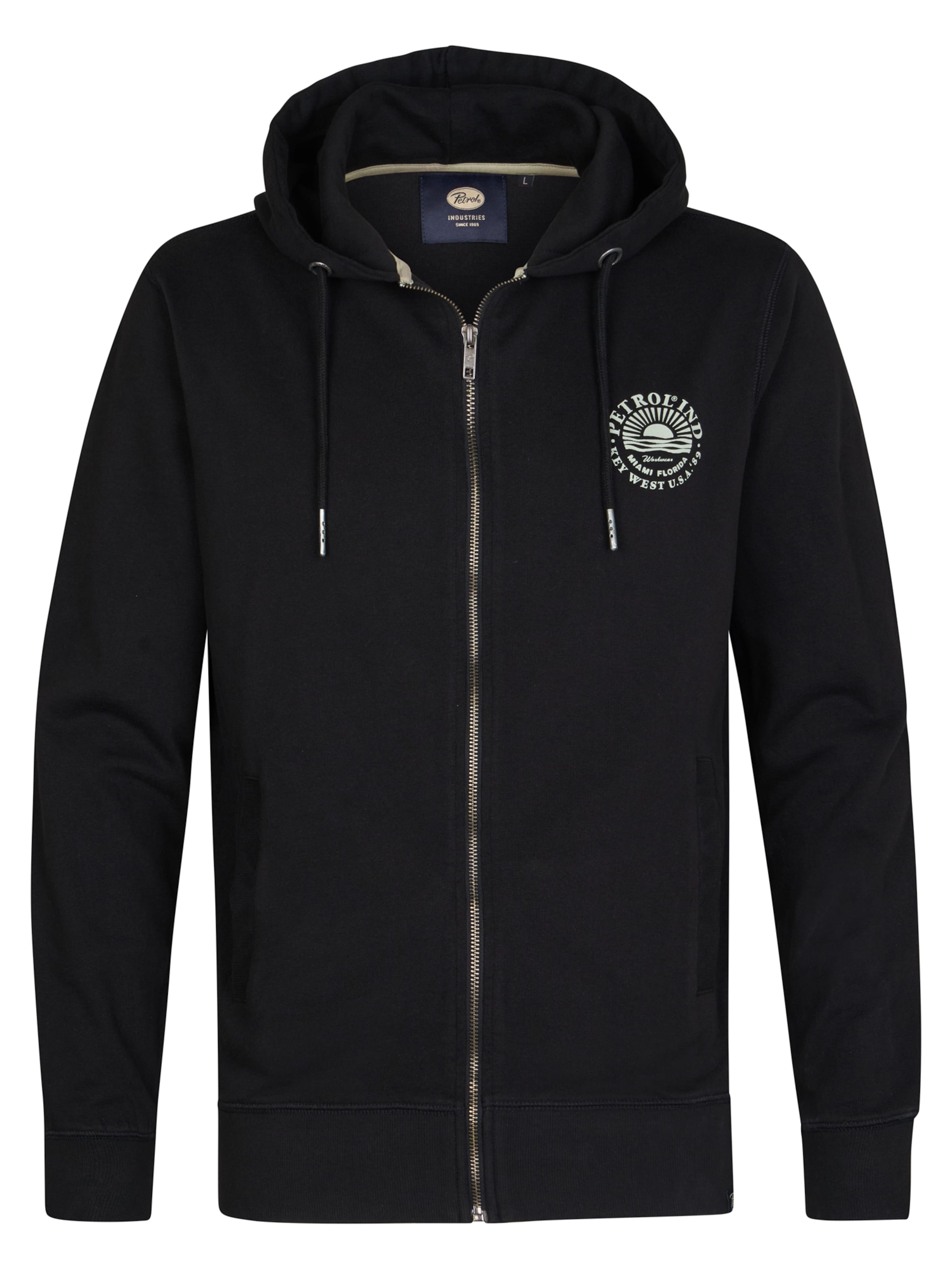 Giacca di felpa 'Nauticbay' di Petrol Industries in nero: frontale