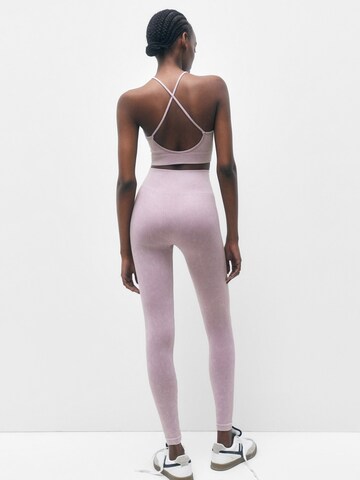 Coupe slim Leggings Pull&Bear en violet