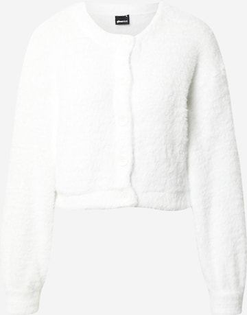 Gina Tricot Gebreid vest 'Addison' in Wit: voorkant
