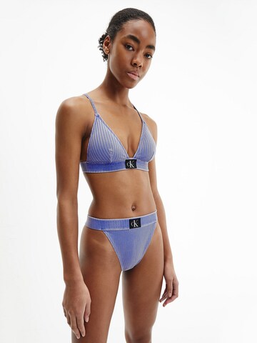 Calvin Klein Swimwear Regular Bikini Bottoms in Blue: front
