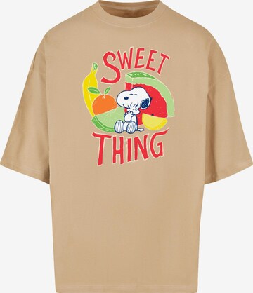 Merchcode Shirt 'Peanuts - Sweet thing Huge' in Beige: voorkant