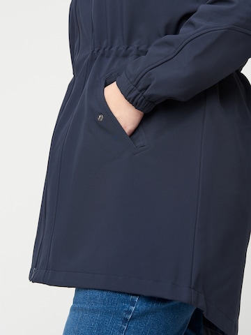 Zizzi Between-Seasons Coat in Blue