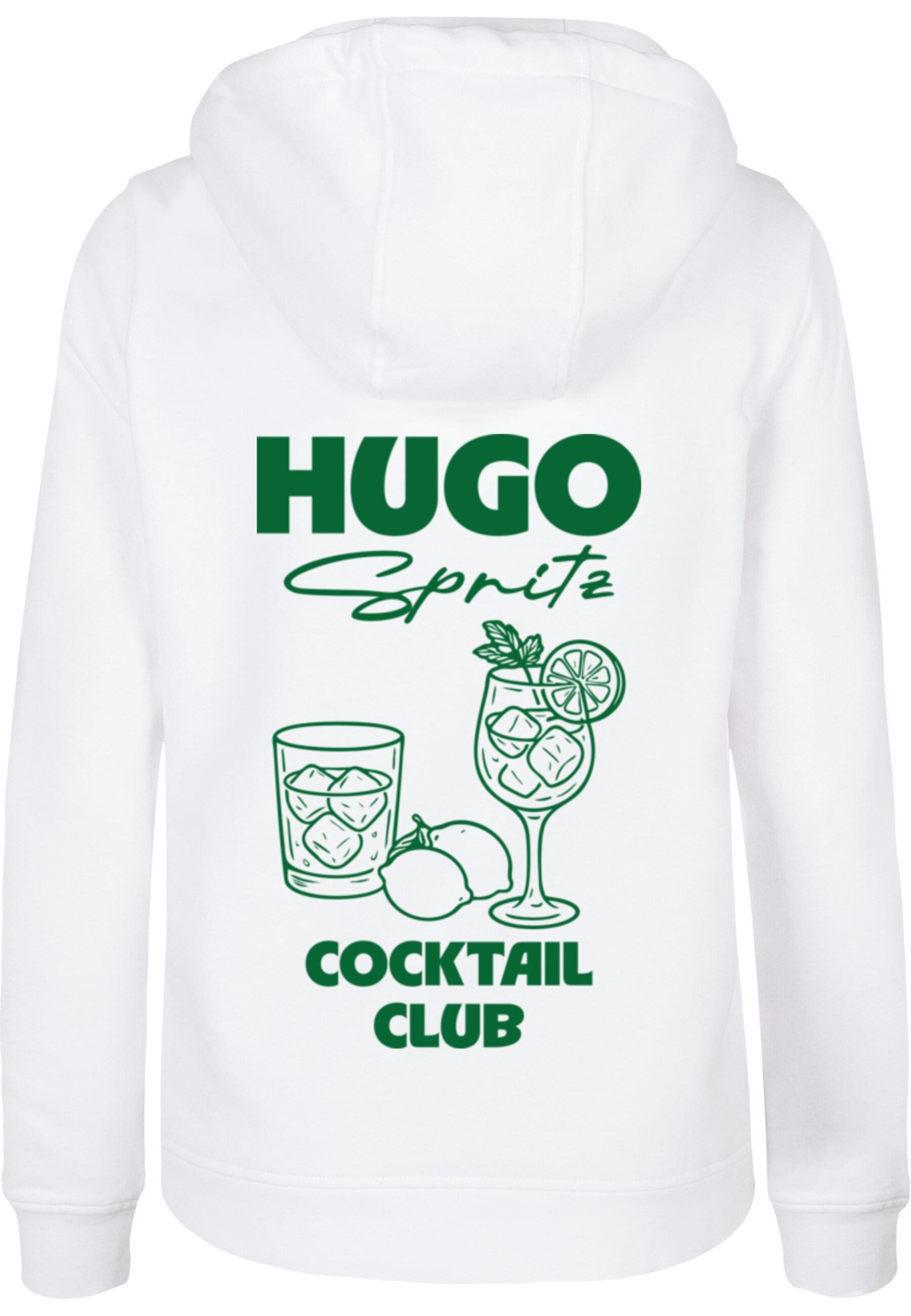 Merchcode Sweatshirt 'Hugo Spritz' in Weiß: Vorderseite