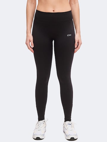 ICANIWILL Skinny Sports trousers in Black: front