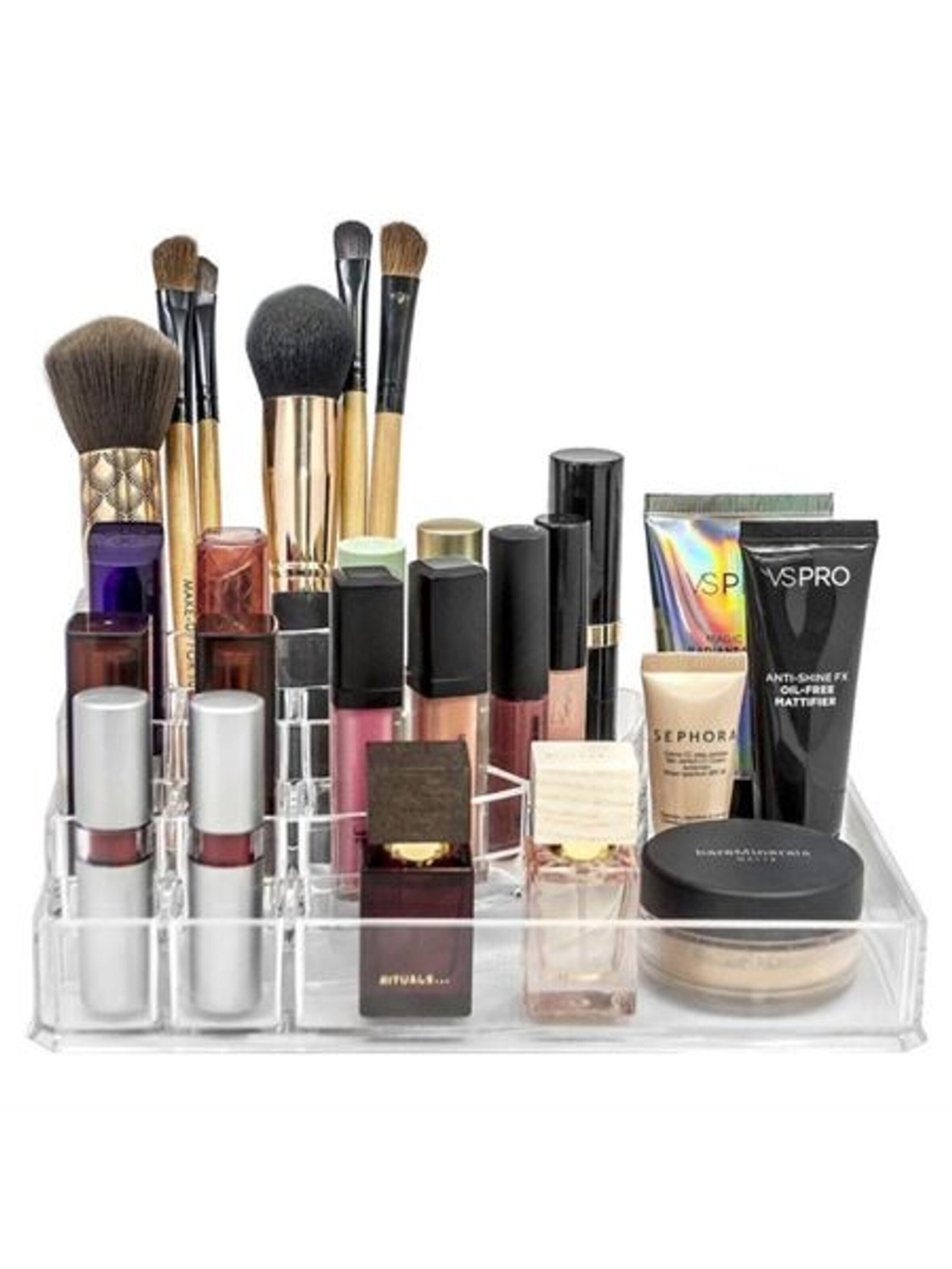 UNIQ Beauty Przechowywanie biżuterii 'UNIQ Acrylic Make up organiser 8 compartments - ctn 07' w kolorze przezroczysty