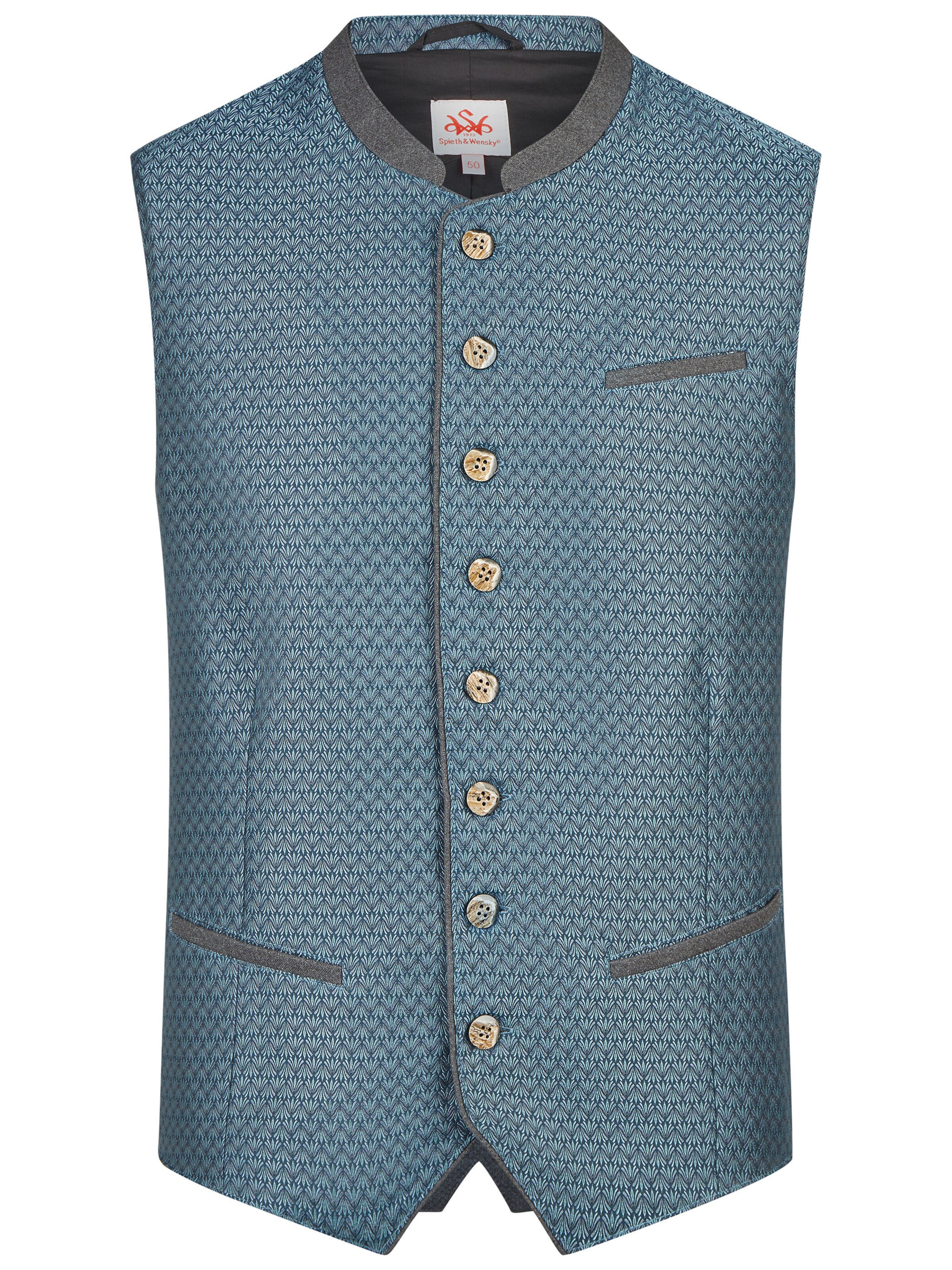 SPIETH & WENSKY Klederdracht gilet 'KING' in Blauw: voorkant