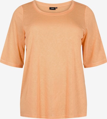 Zizzi Blouse 'Mamia' in Oranje: voorkant