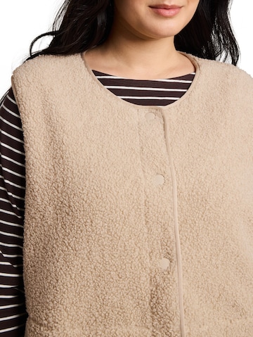 Tom Tailor Women + Vest in Beige