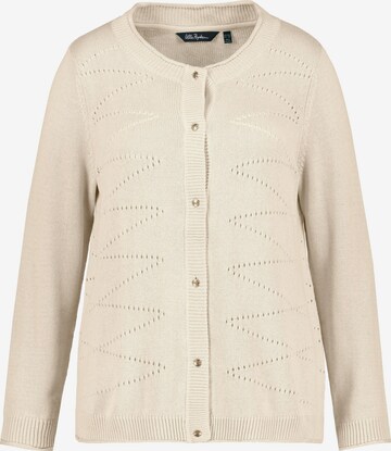 Ulla Popken Knit Cardigan in Beige: front