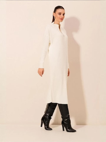 Bigdart Gebreide jurk in Wit