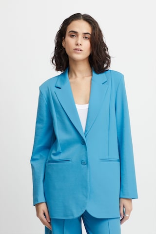 ICHI Blazer in Blue: front