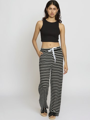Wide Leg Pantalon 'Sveaa' Lilavie en noir