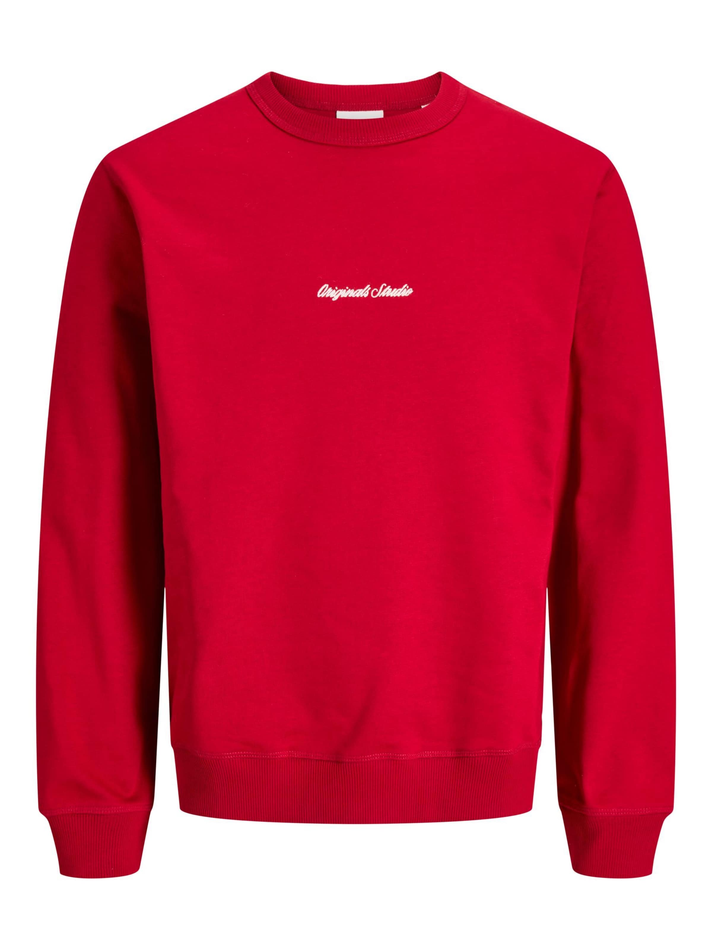 Sweat-shirt JACK & JONES en rouge : devant