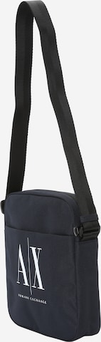 ARMANI EXCHANGE - Bolso de hombro en azul: frente