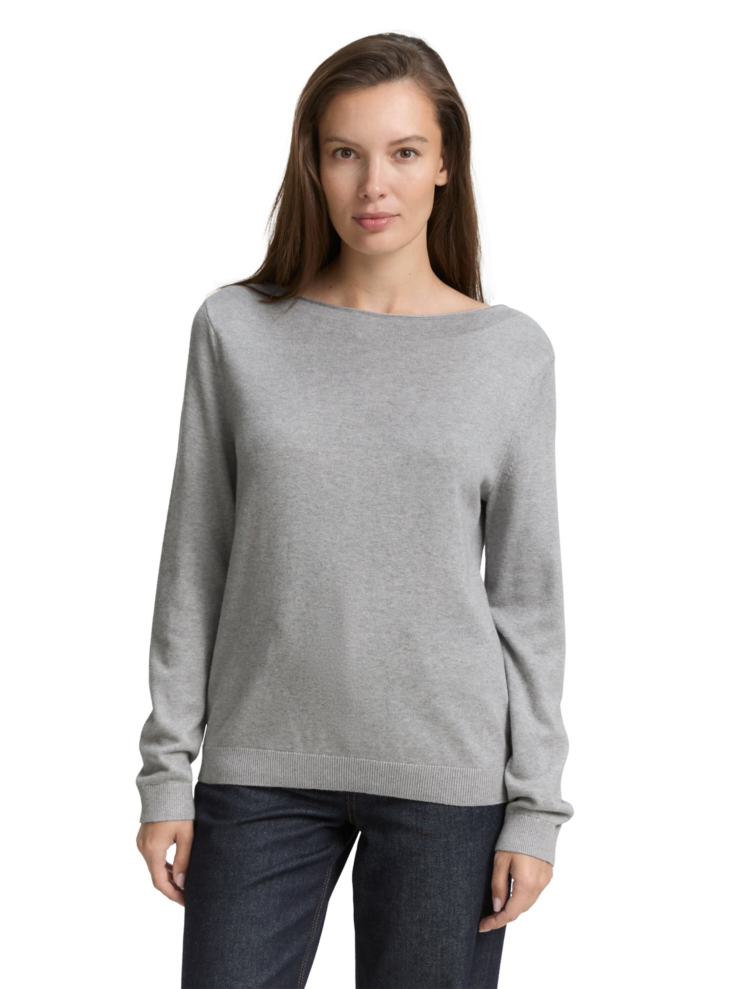 TOM TAILOR Sweater in Grey: front