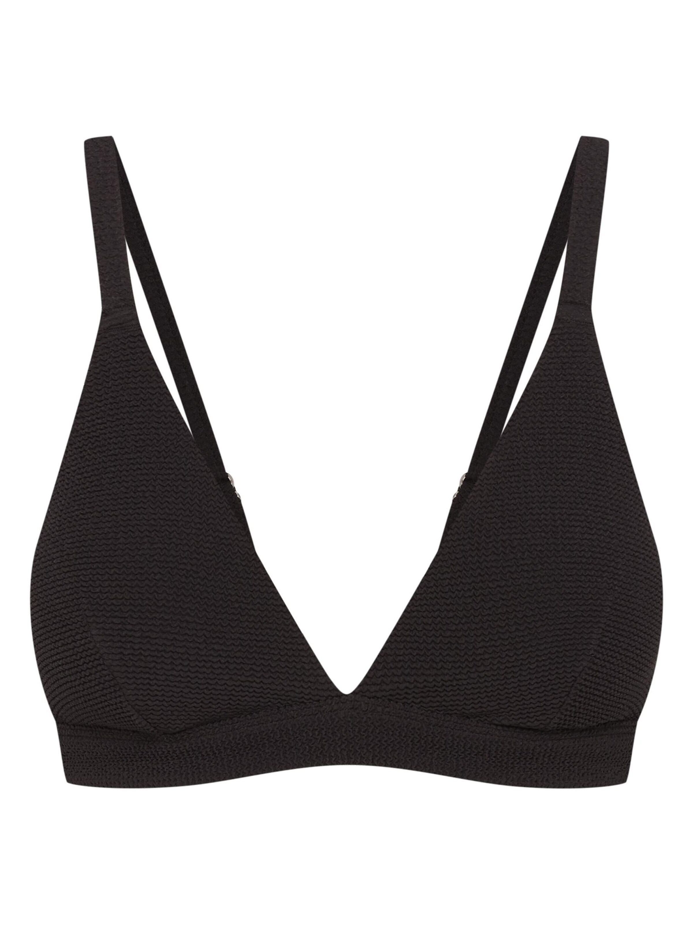 ESOTIQ Triangle Bikini Top 'Sunnyday' in Black: front