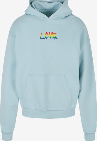 Merchcode Sweatshirt 'Love Teddy' in Blauw: voorkant
