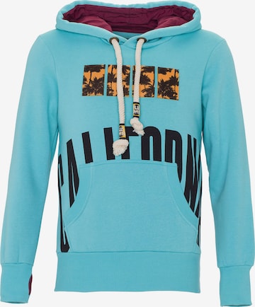 Sweat-shirt PLUS EIGHTEEN en bleu : devant