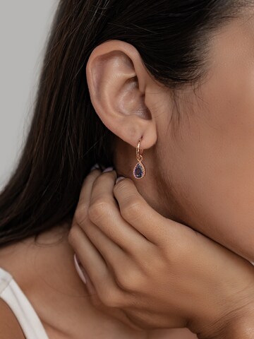 Hey Happiness - Pendientes 'February Birthstone' en oro