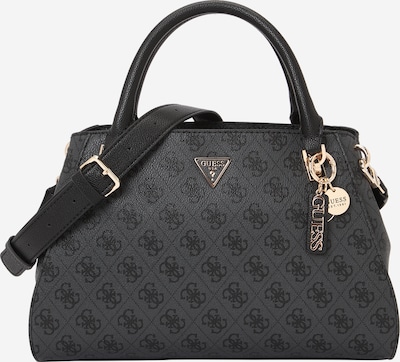 Rankinė 'NOELLE II LUXURY SATCHEL' iš GUESS, spalva – tamsiai ruda / grafito, Prekių apžvalga